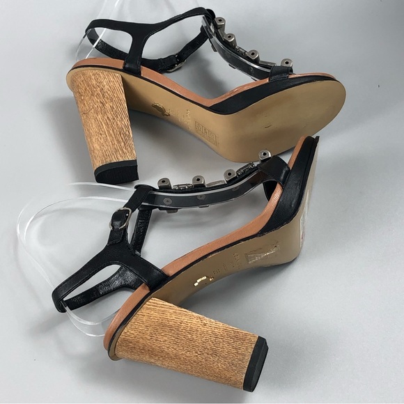 Lola Cruz Women’s Black Chunky Sandals Size 6 - Picture 11 of 15